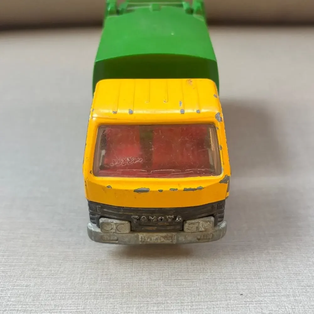 Vintage Majorette Toyota Clean Company Garbage Truck 1:55 Diecast France AS IS